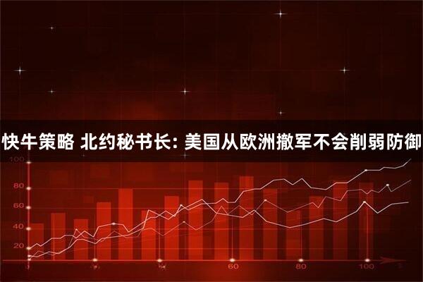 快牛策略 北约秘书长: 美国从欧洲撤军不会削弱防御