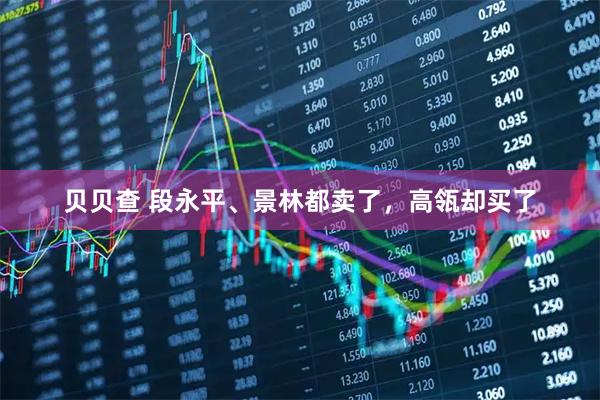 贝贝查 段永平、景林都卖了,高瓴却买了